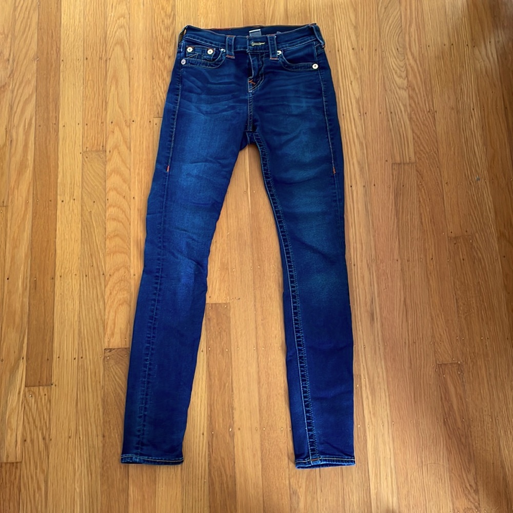 True Religion skinny high rise, size 25!